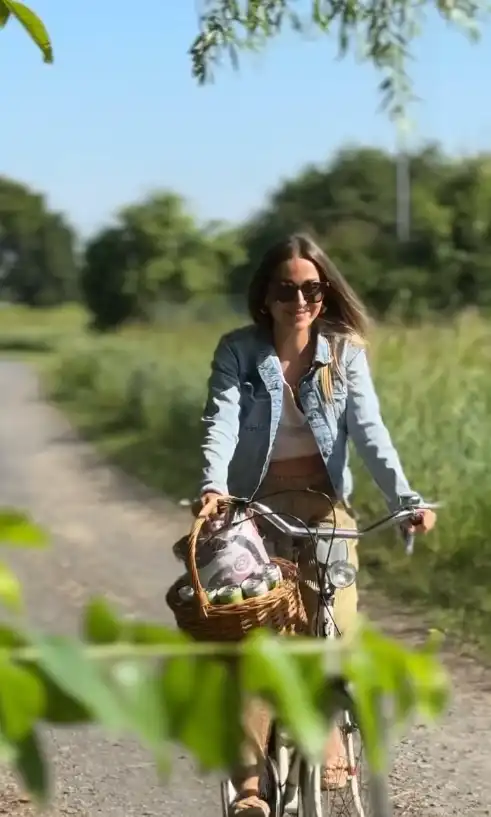 Regionale Influencer beim Radfahren